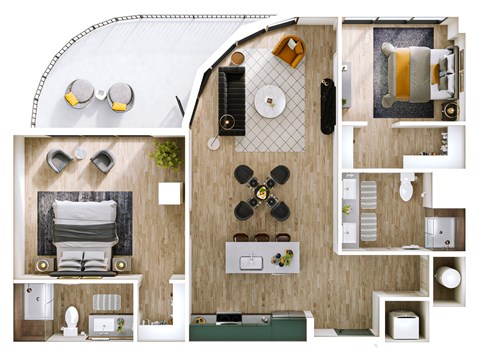 Stella at Star Metals B2 Two Bedroom Penthouse Floor Plan